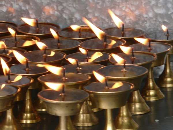 Candles at Swayambhunath Temple
