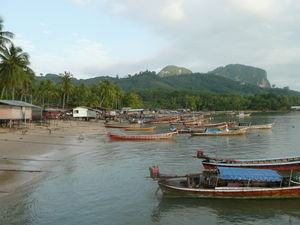 Longboats on Koh Mook