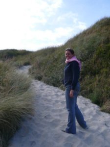 The walk behind.. the sand dunes ahead