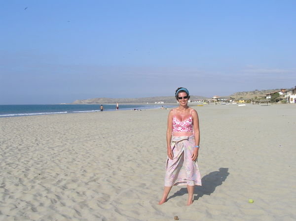 On the beach in Peru
