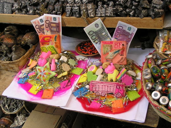 Offerings to Pachamama (mother earth)