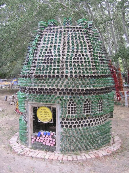 Creations of recycled rubbish