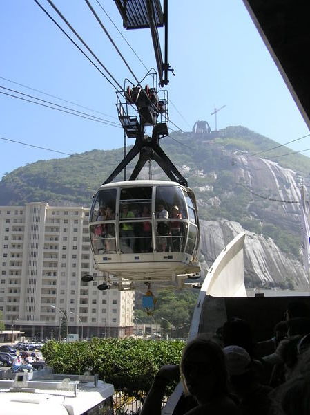 Cable car up Sugar Loaf mountain