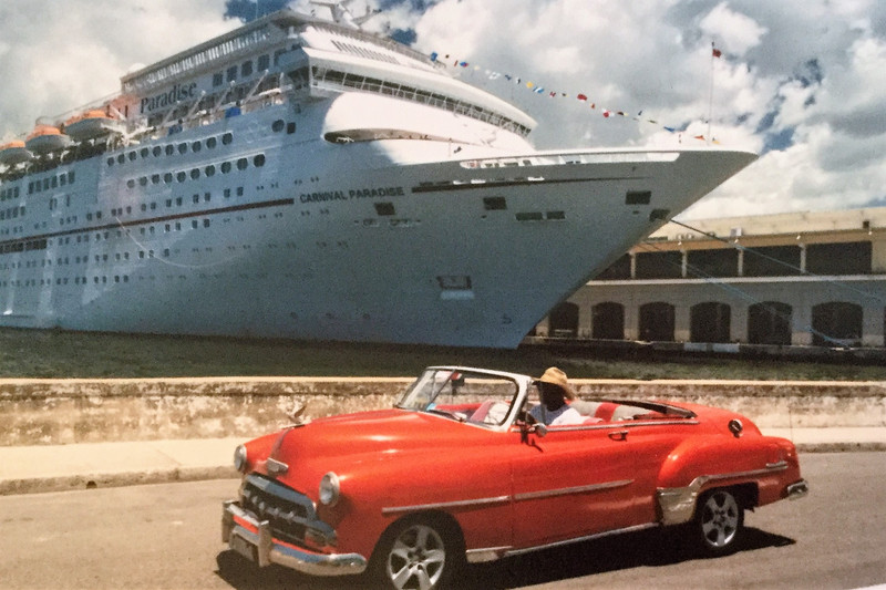 Cruise Ship and one of 50,000 Classic Cars on the Island