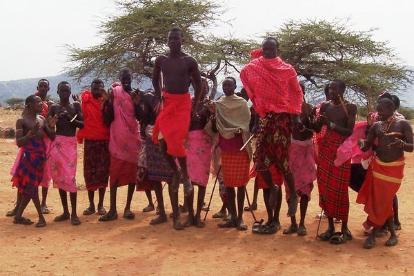Maasai & Samburu warrior jumping dance