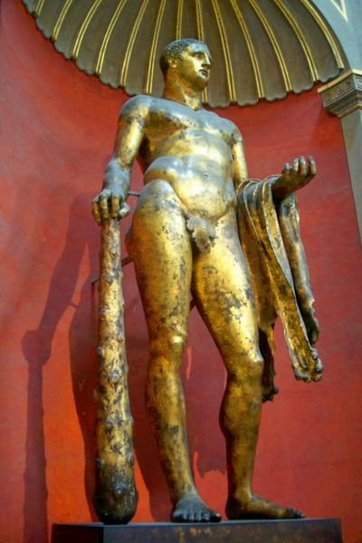 Bronze statue of Hercules in the Vatican Museum