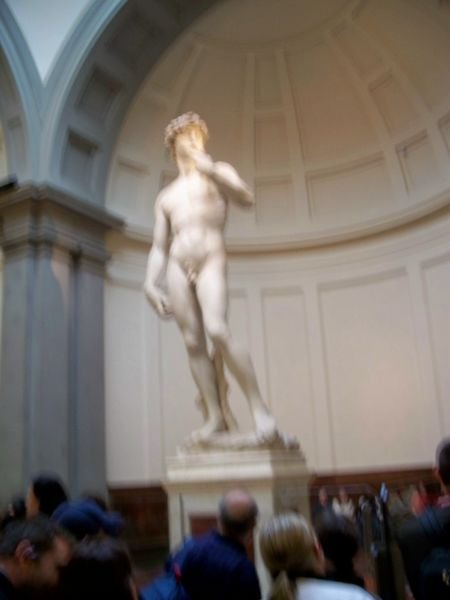 A quick, forbidden shot of David in the Accademia Gallery