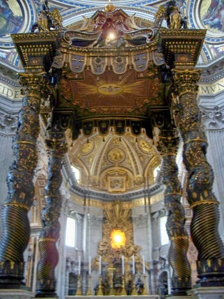 Bernini's 7-story canopy in St. Peter's