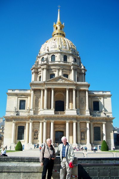Bill and Ed in front of Napoleon's Tomb and Invalides