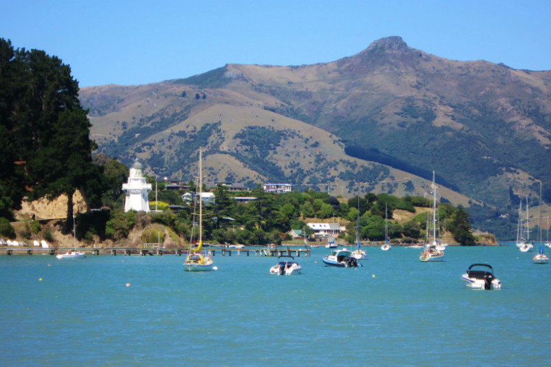 Akaroa, New Zealand on the South Island