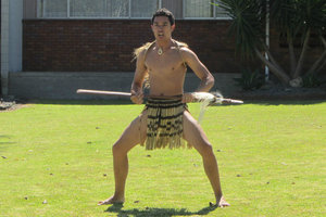 Maori Warrior Greets Us