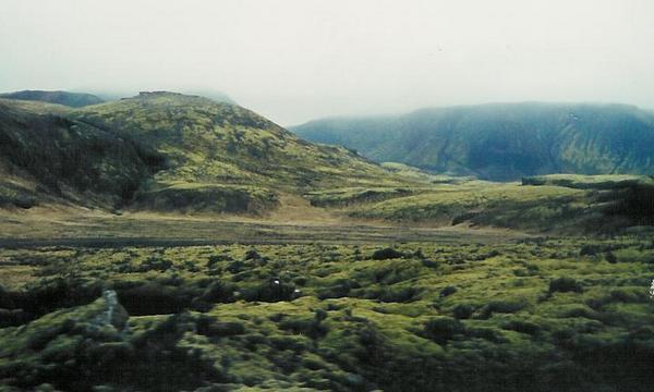 Moss-covered lava fields outside of Reykjavik (1,000 AD)