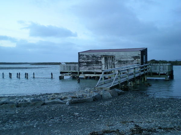 Old Wharf, Okarito lagoon