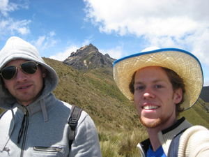 pichincha, a little vulcano on one side of quito. Rubin from Sweden and me, climbing almoust to the top