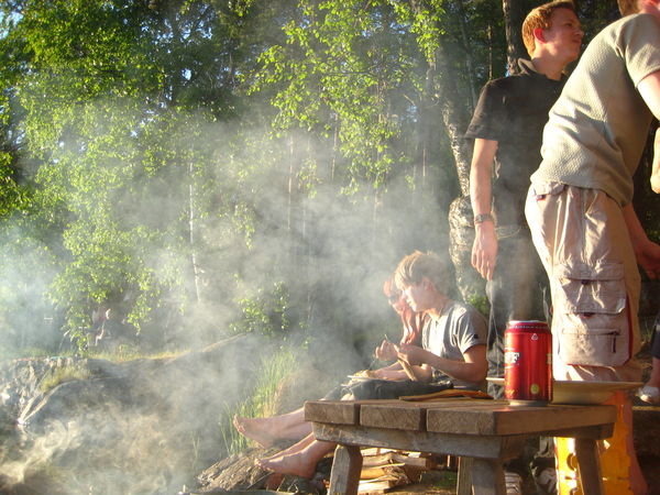 people, barbecue and beer, that's all we need