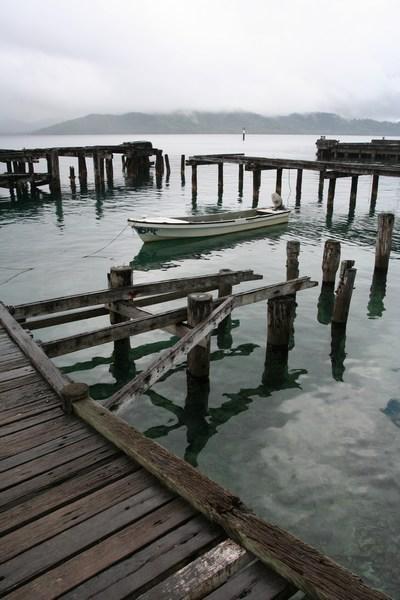 The rotting pier in Samarai