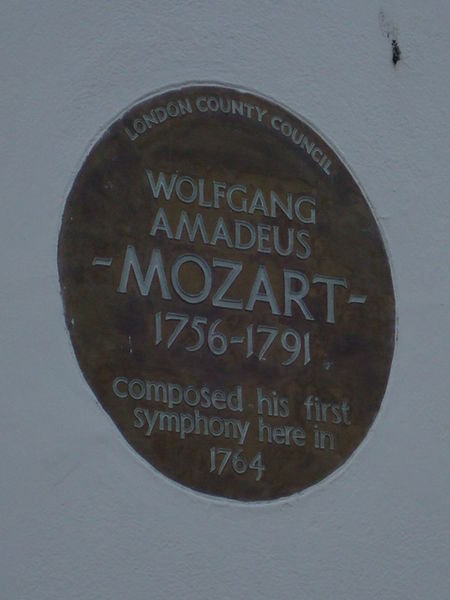 Mozart' plaque down the street from our hotel