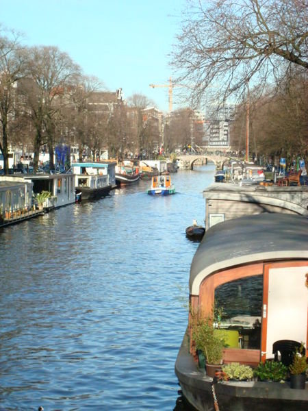 Boats along canal 