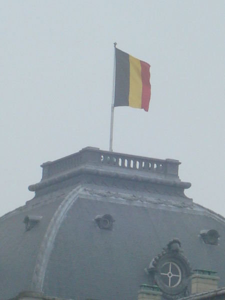  Belgium's flag at the Royal Palace