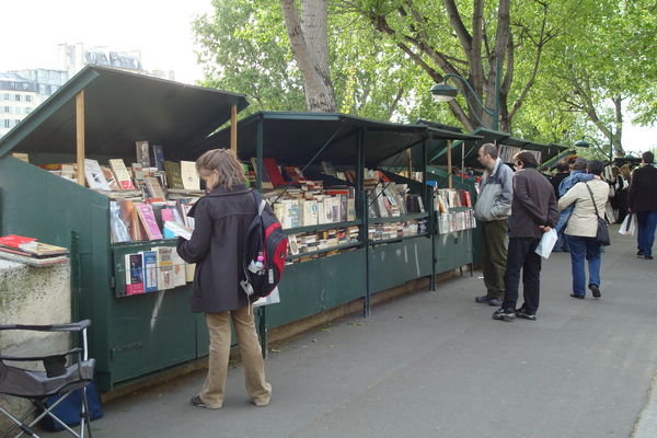 book sellers along the river