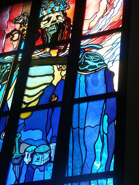 Poland's famous artist Wyspianski designed this stained glass