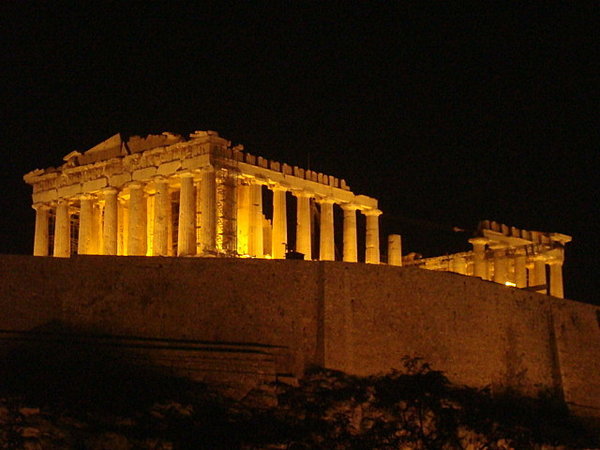 night time in Athens