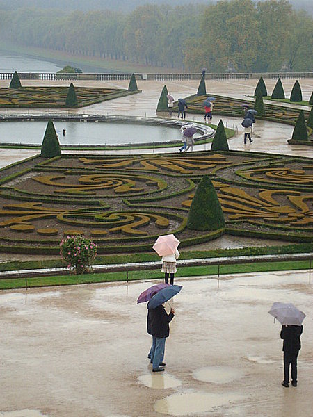 umbrellas in the garden of Versailles