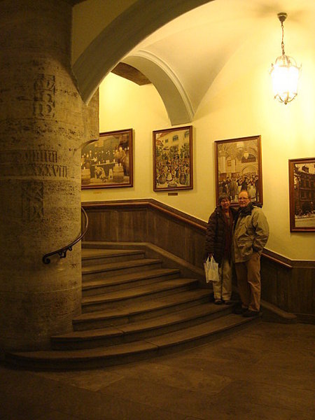 stairway into the Hofbrauhaus
