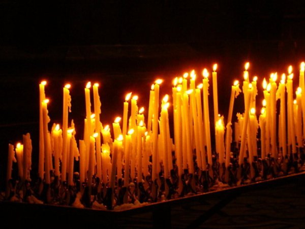 candles in the cathedral