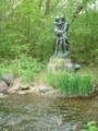 statue of the mythical Hiawatha and his bride, Minnehaha 