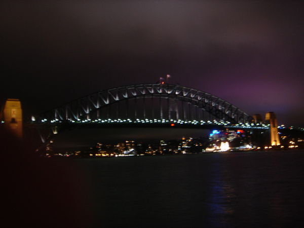 Harbour bridge at night