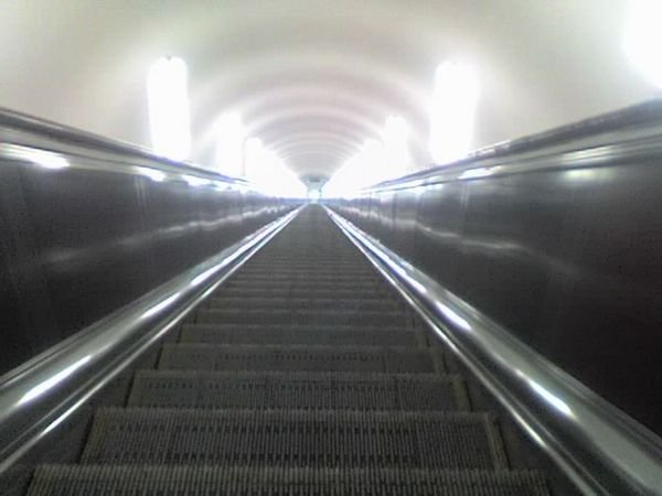 An escalator at Kiev Metro