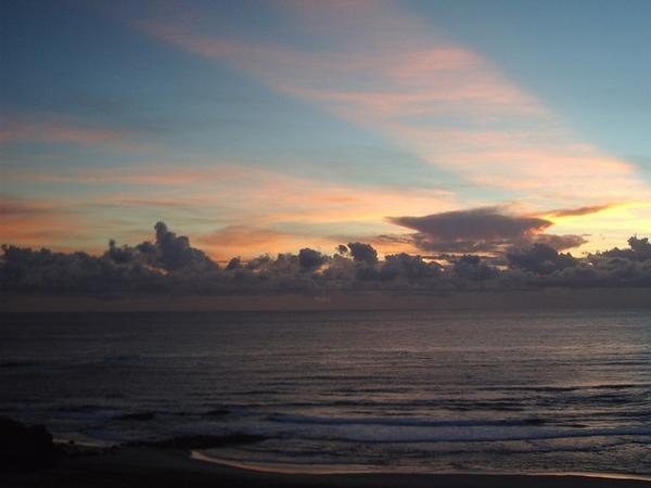 The sunrise from a look out near Deadmans beach