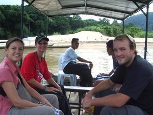 Us on the boat across the river