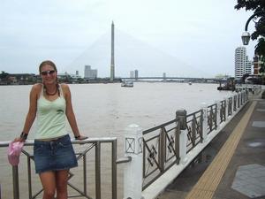 Me posing by the river in Bangkok