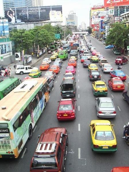 Gridlock in Bangkok.