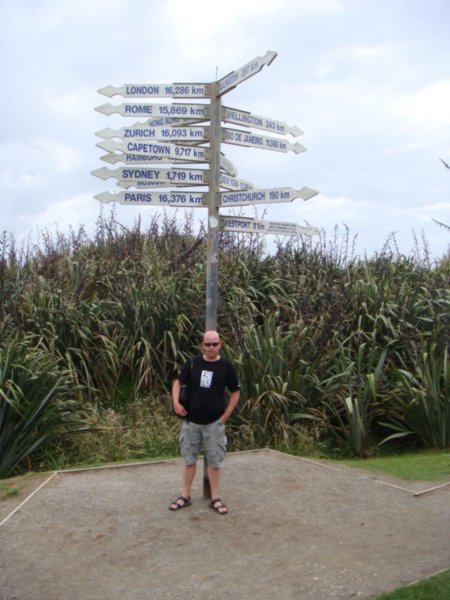 The sign says over 16,000km from home