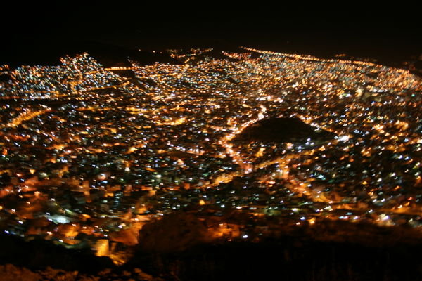 Nightfall over La Paz
