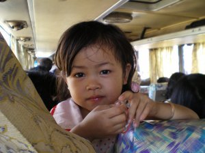 Little girl on the Bus