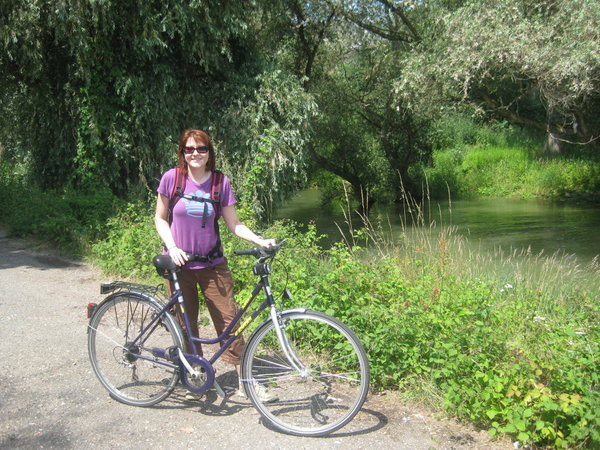 Amy Biking Around Rhein