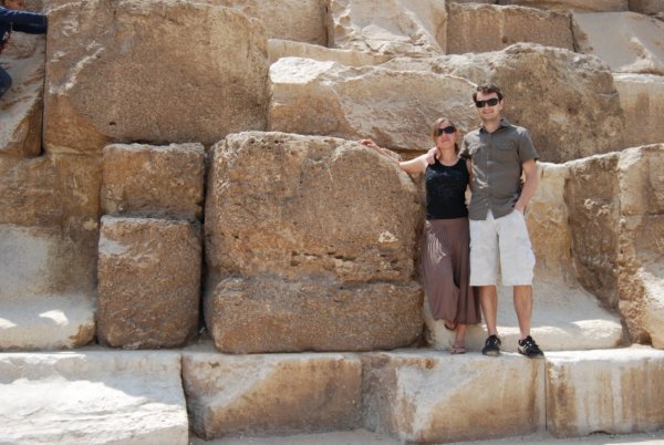 Les "petits" blocs de pierre de la pyramide de gizeh