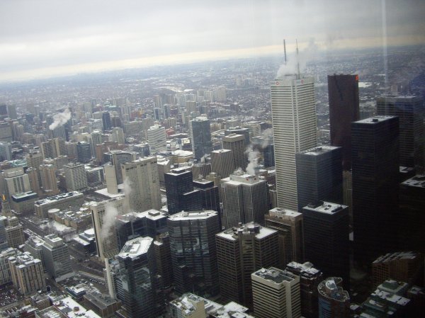 The financial district of Toronto
