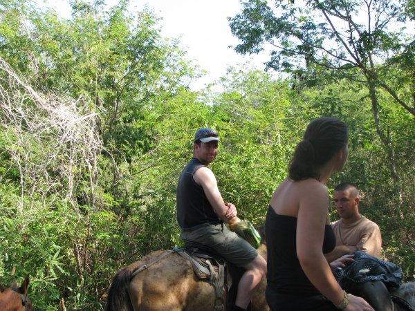 Jon riding his horse!