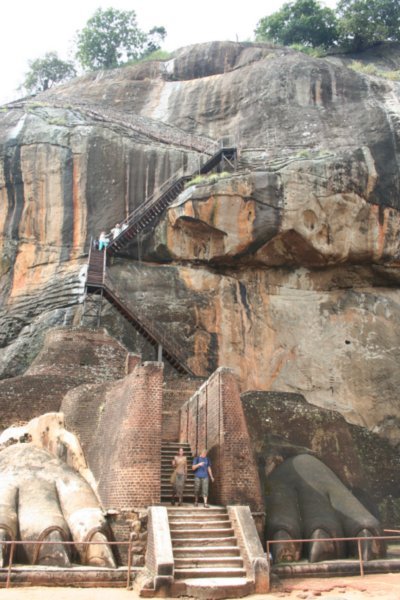 The steep climb up, Sigiriya