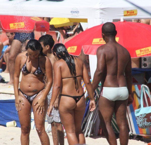 Beach bums were never quite like this, an everyday scene in Rio