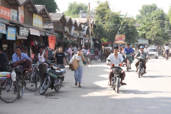 Bagan high street, an age of transport long forgotten in the west