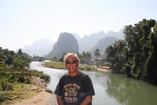 The view leaving Vang Vieng