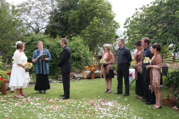The Wedding Ceremony in the Miller garden