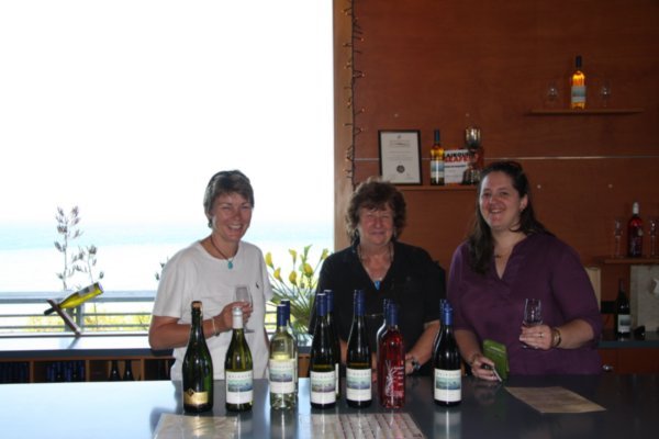 C boozing again - Kaikoura Winery with Penni & Liz