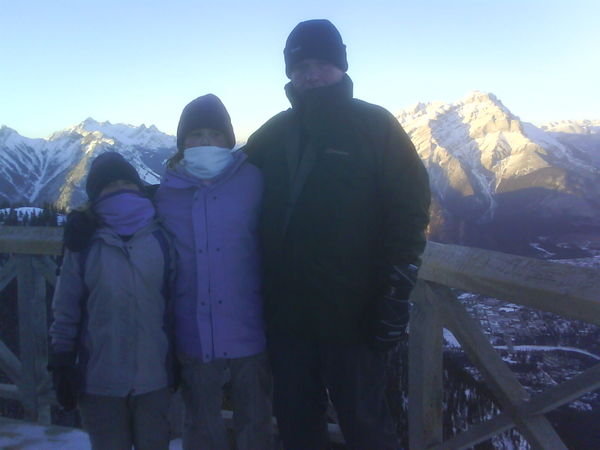 At the  top of sulphur mountain